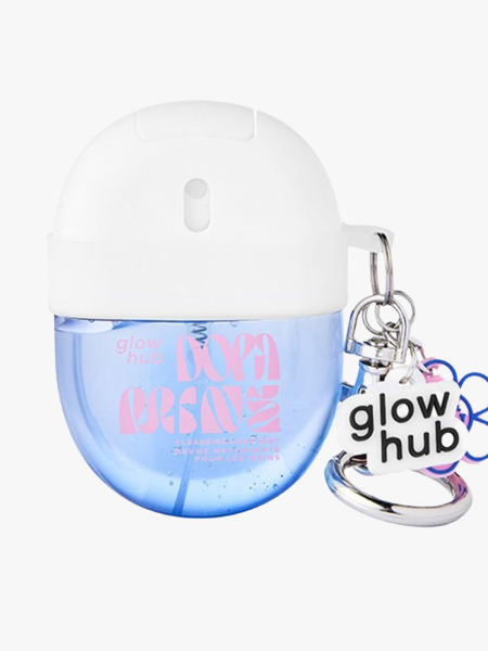 glow hub hand sanitiser in dopamine